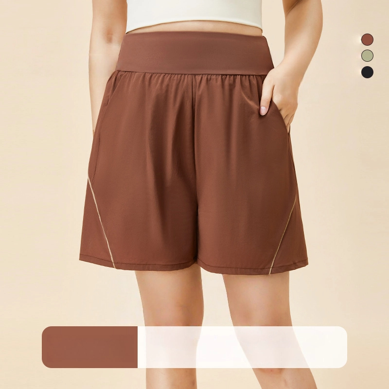 大碼高腰收腹防走光速幹健身跑步短褲