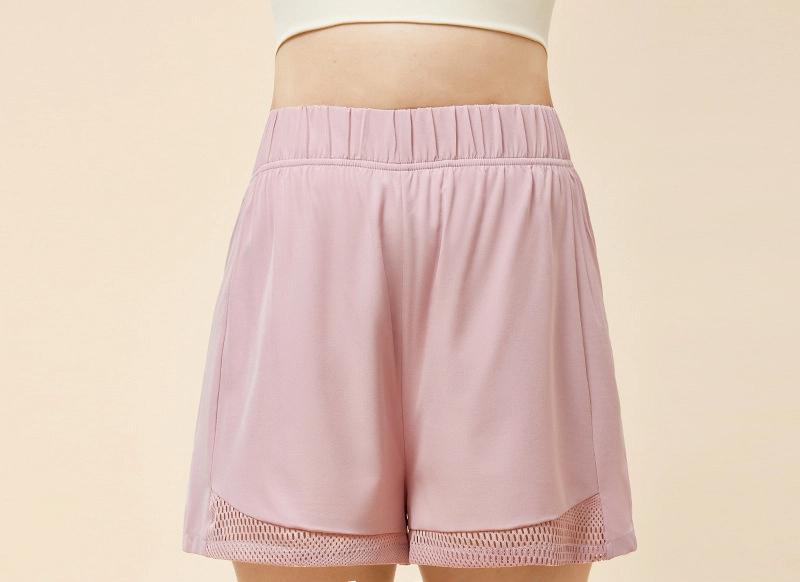 大碼速干假兩件防走光寬鬆裸感運動短褲