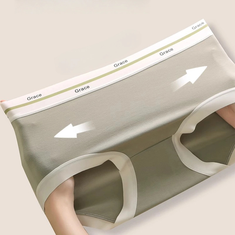 無痕舒適透氣中高腰包臀純棉三角內褲