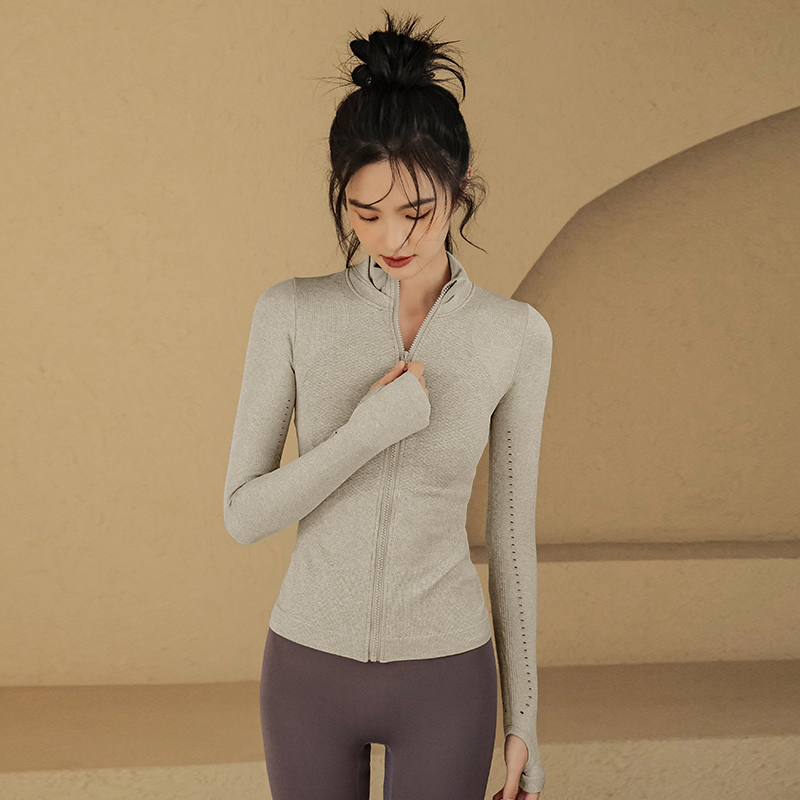 拉鍊開衫緊身瑜伽外套