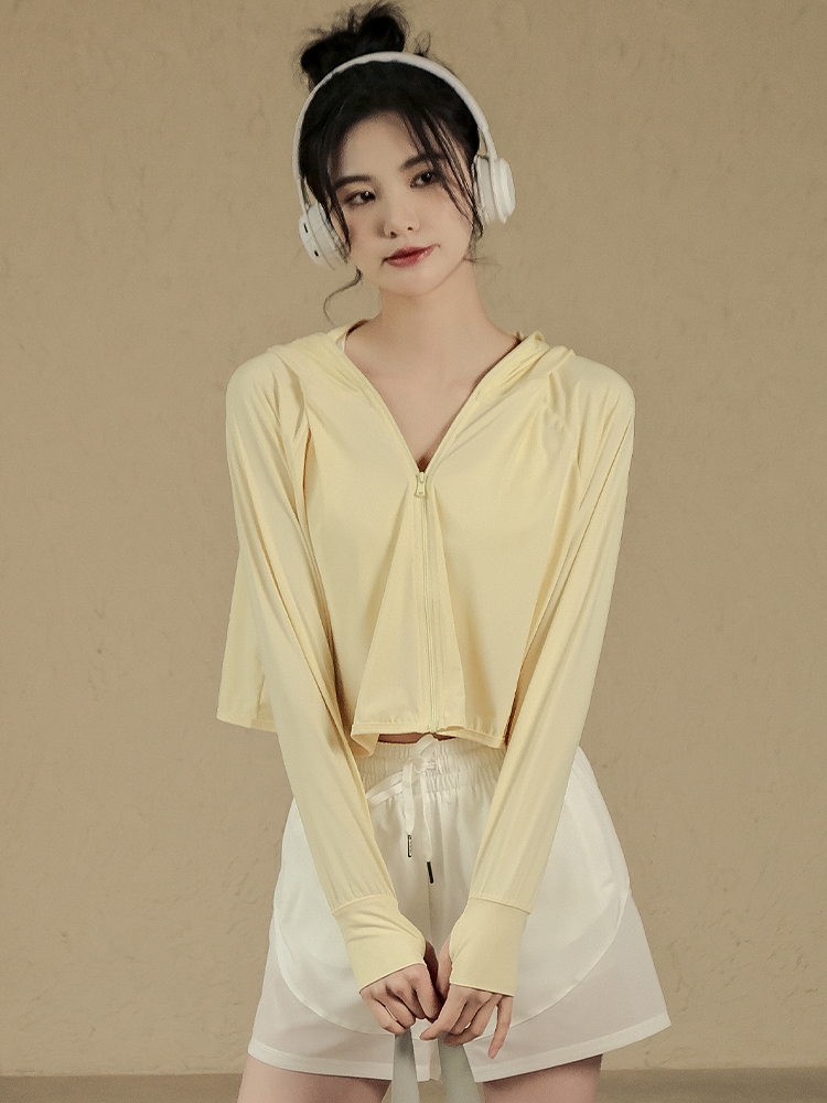 寛鬆防曬瑜伽外套