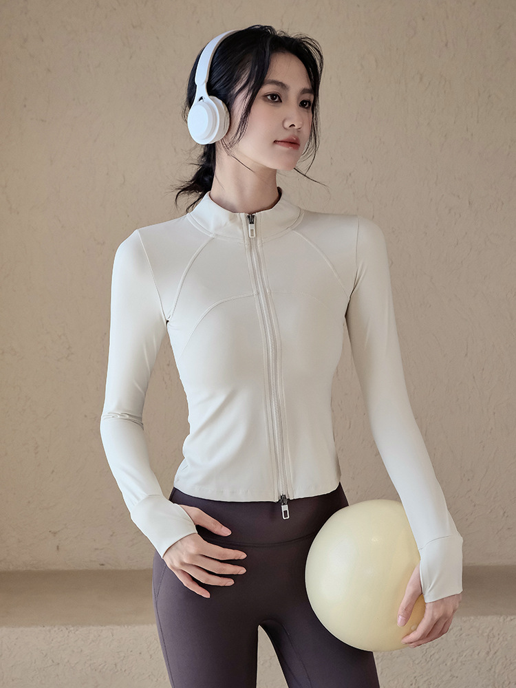 顯痩拉鍊運動夾克服
