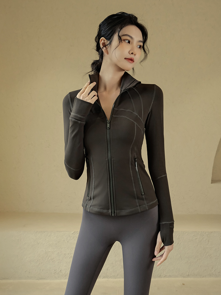 高彈拉鍊瑜伽外套