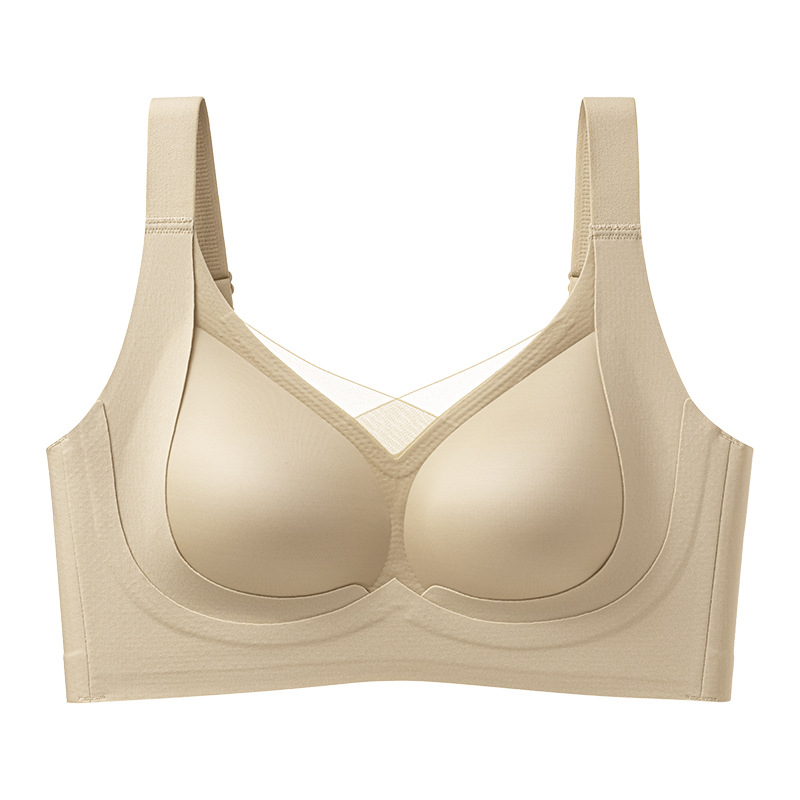 簡約軟支撐光面無痕防下垂束胸提拉反重力無感無鋼圈文胸