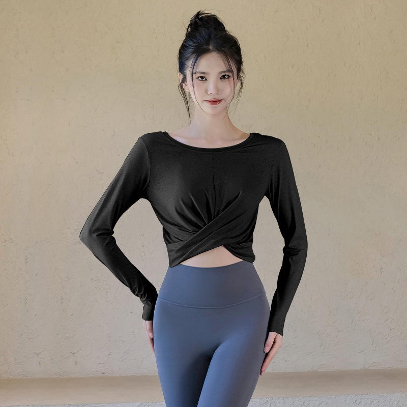 瑜伽長袖健身上衣