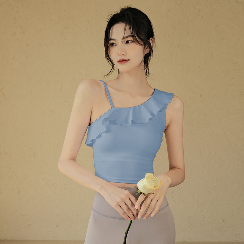 高級感無袖帶胸墊運動背心