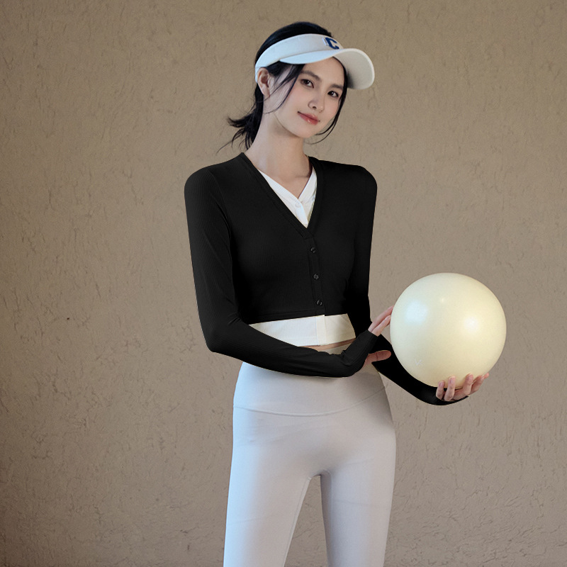 修身顯瘦假兩件長袖