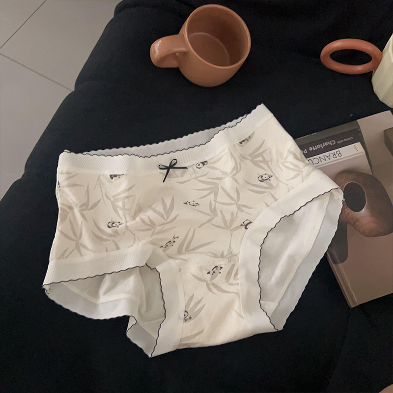 國風熊貓提花綿柔內褲