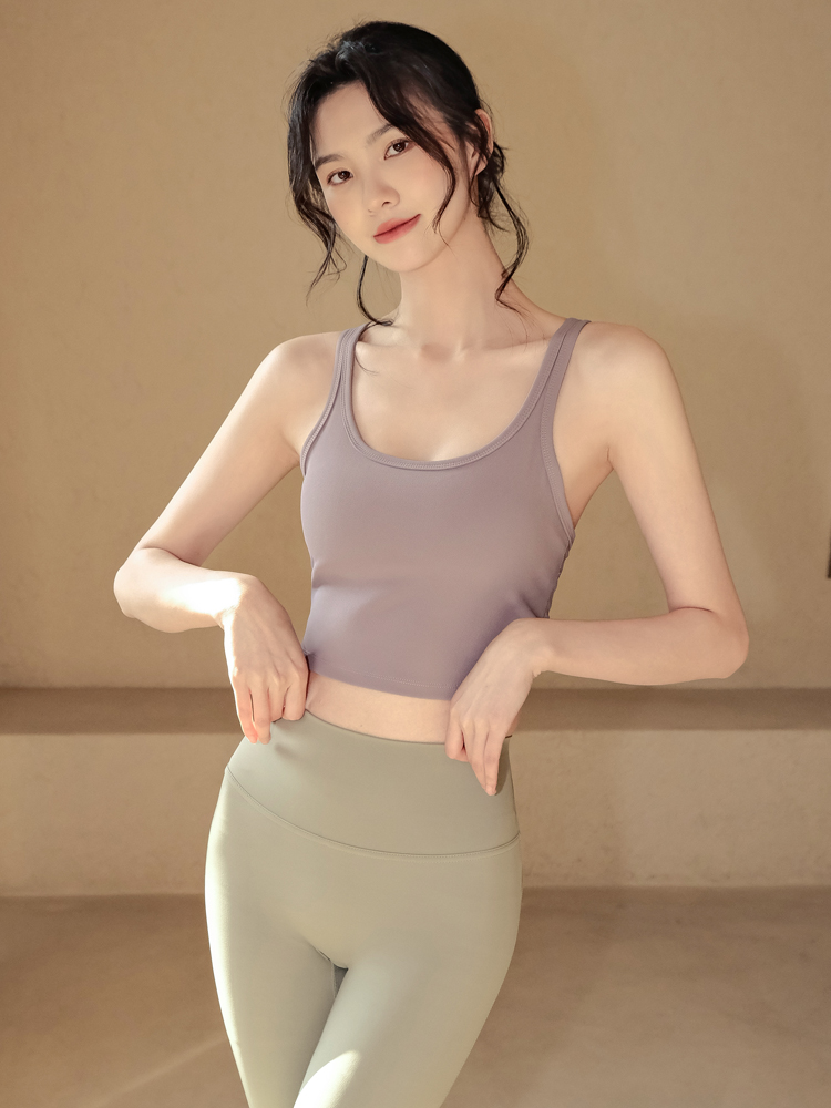 速乾帶胸墊美背運動背心