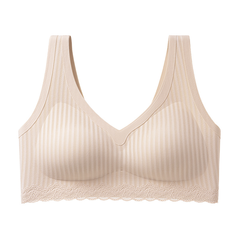 無痕大胸薄款聚攏固定杯無鋼圈舒適背心式文胸