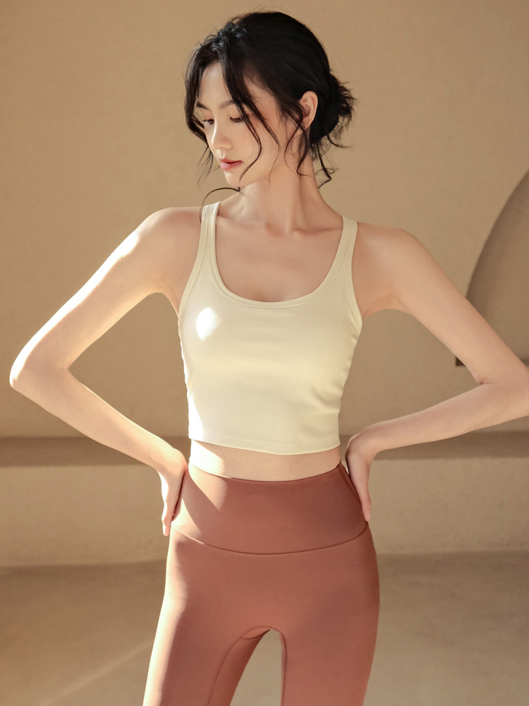 速乾帶胸墊美背運動背心