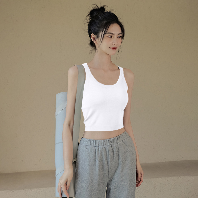 速乾帶胸墊美背運動背心