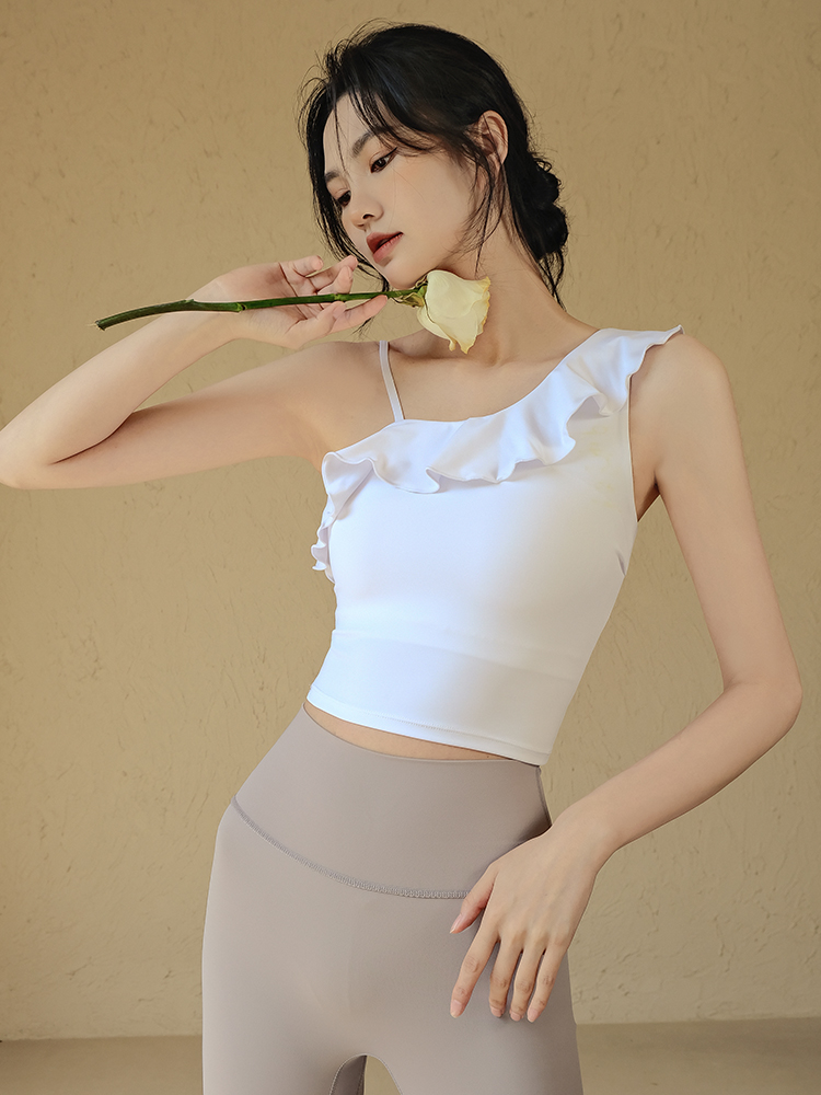 高級感無袖帶胸墊運動背心