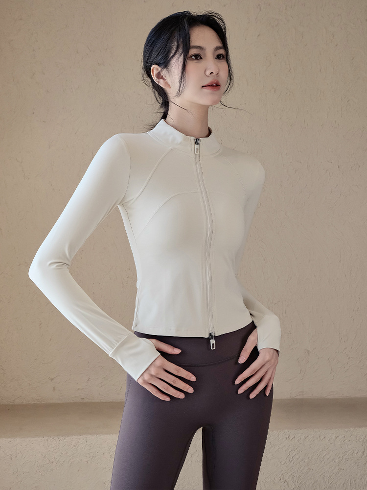 顯痩拉鍊運動夾克服