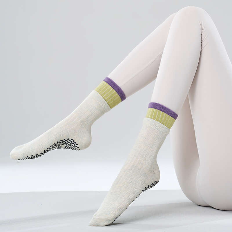 雙層吸汗防滑透氣舒適中筒襪