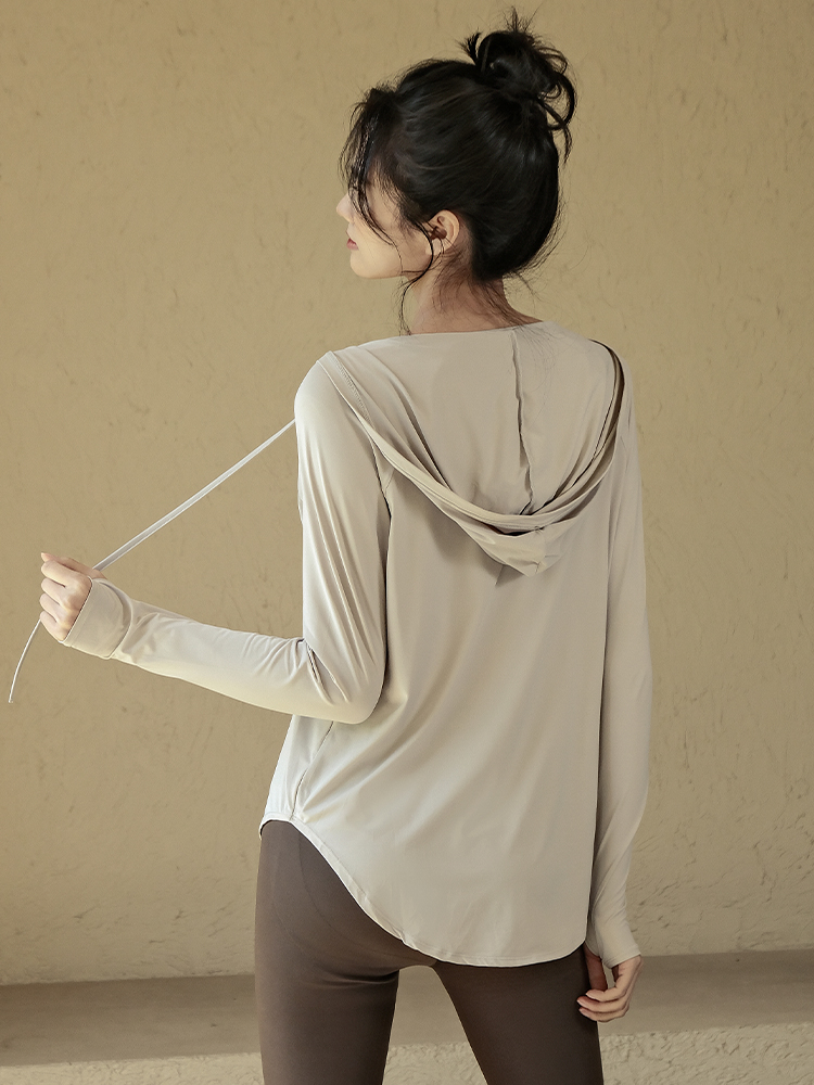 寛鬆防曬顯痩瑜伽長袖