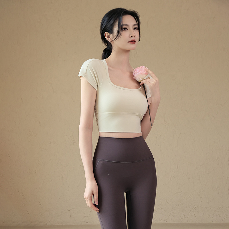 網紗美揹帶胸墊短袖T恤