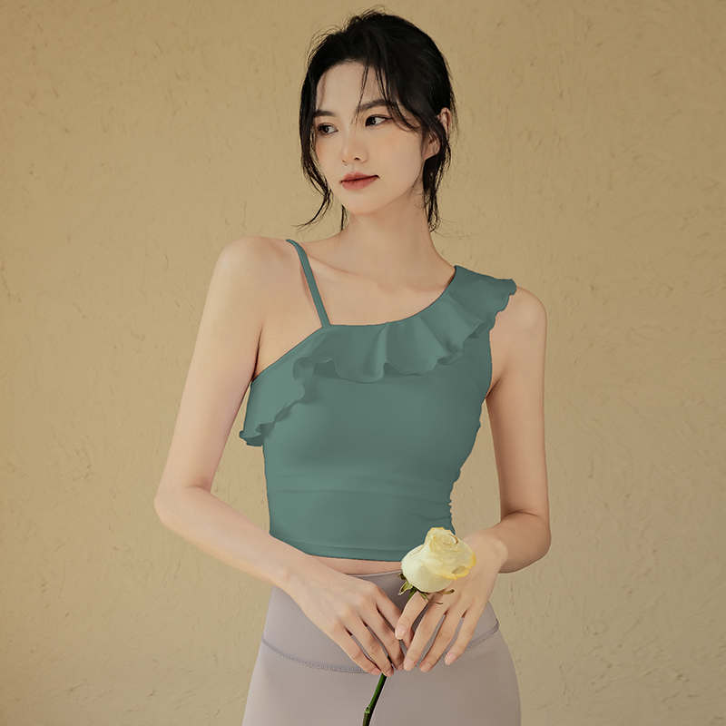 高級感無袖帶胸墊運動背心