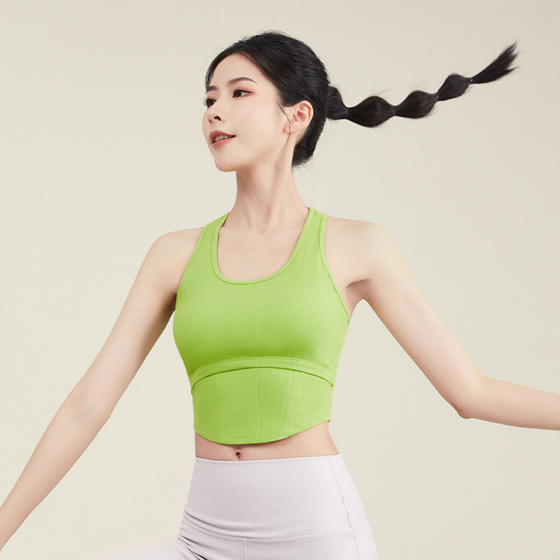 高強度帶胸墊瑜伽背心