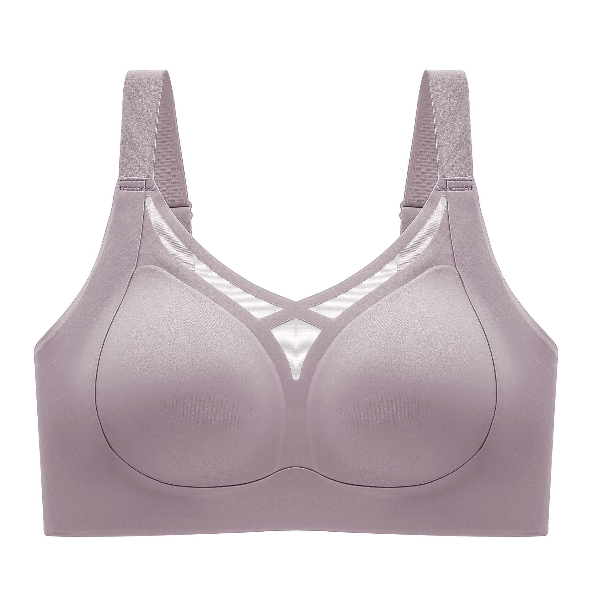 無痕超薄大胸顯小吸汗舒適透氣聚攏防下垂無鋼圈文胸