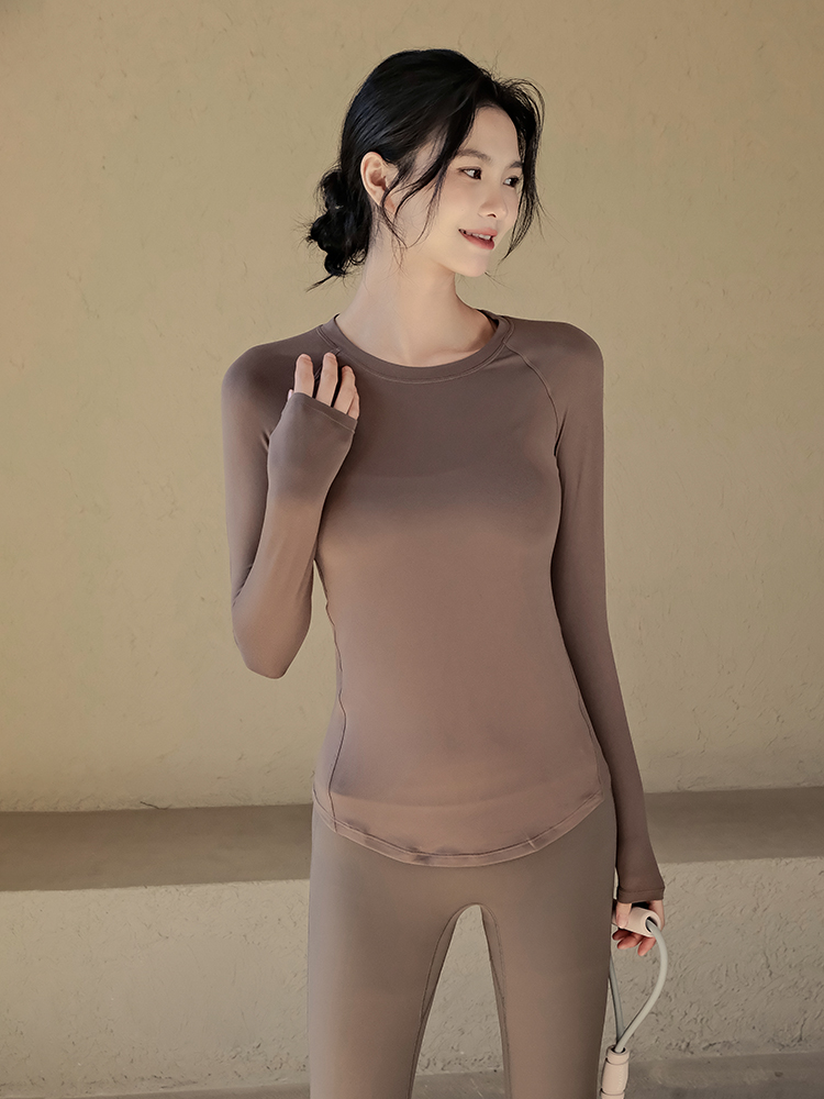 保暖修身顯瘦瑜伽服上衣