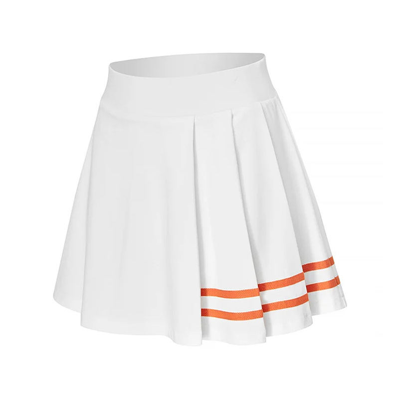 經典條紋拼接速幹防走光運動百褶短裙