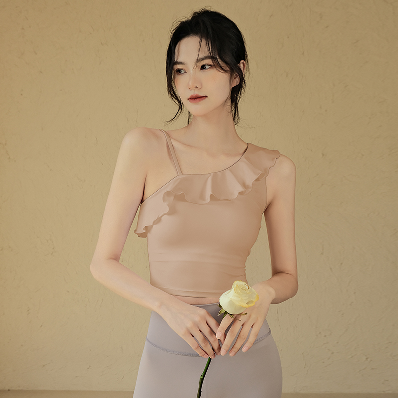 高級感無袖帶胸墊運動背心