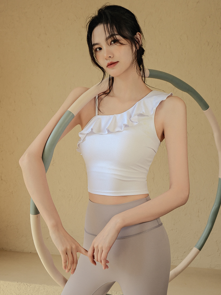 高級感無袖帶胸墊運動背心