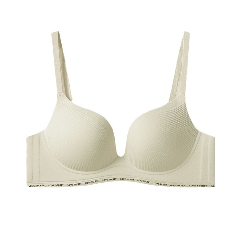 一片式無痕簡約聚攏無鋼圈舒適防下垂提拉文胸