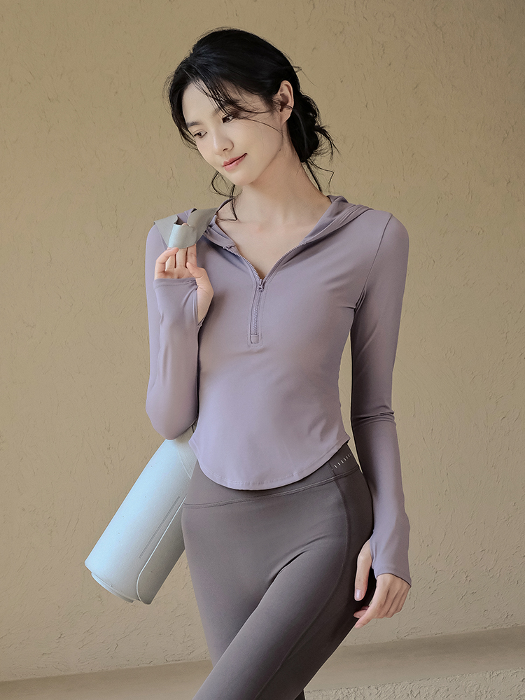 半拉鍊騎行瑜伽外套