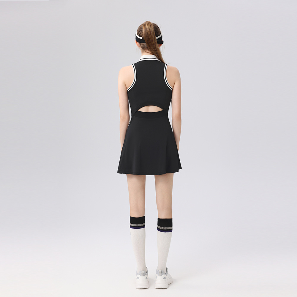 新款顯瘦裸感防走光戶外跑步健身網球裙