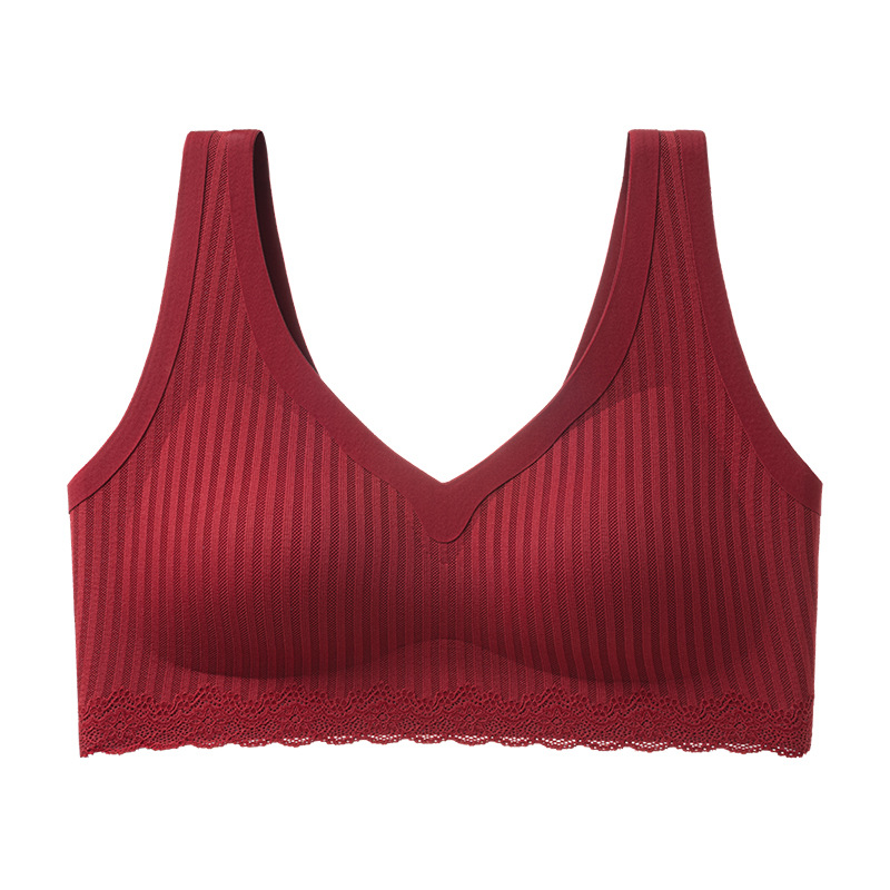 無痕大胸薄款聚攏固定杯無鋼圈舒適背心式文胸
