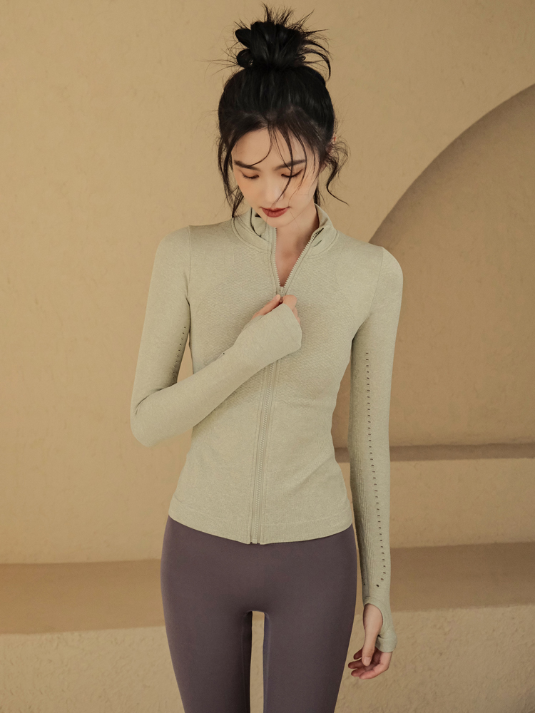 拉鍊開衫緊身瑜伽外套