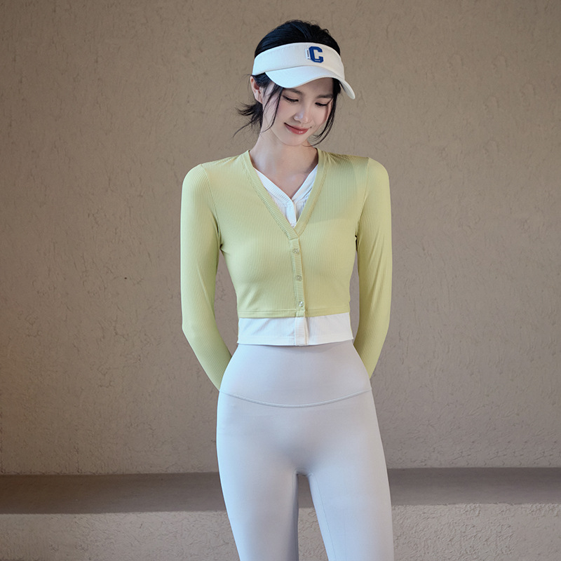 修身顯瘦假兩件長袖