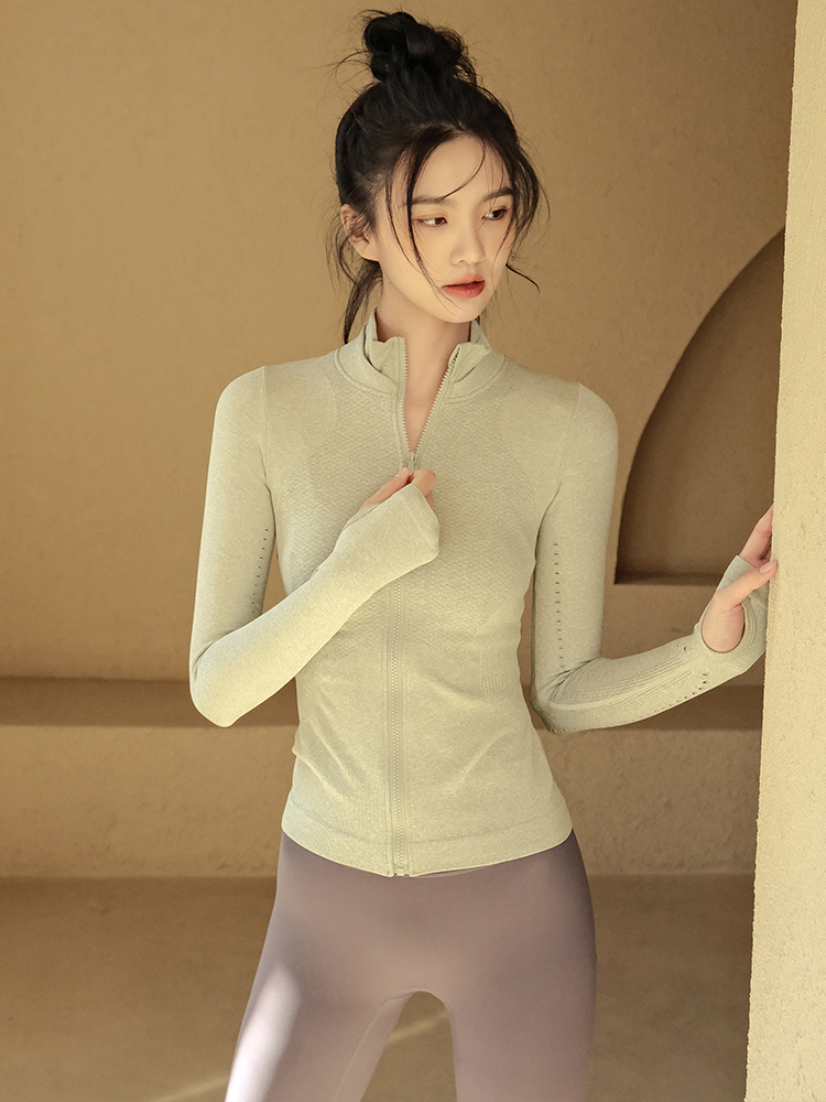 拉鍊開衫緊身瑜伽外套