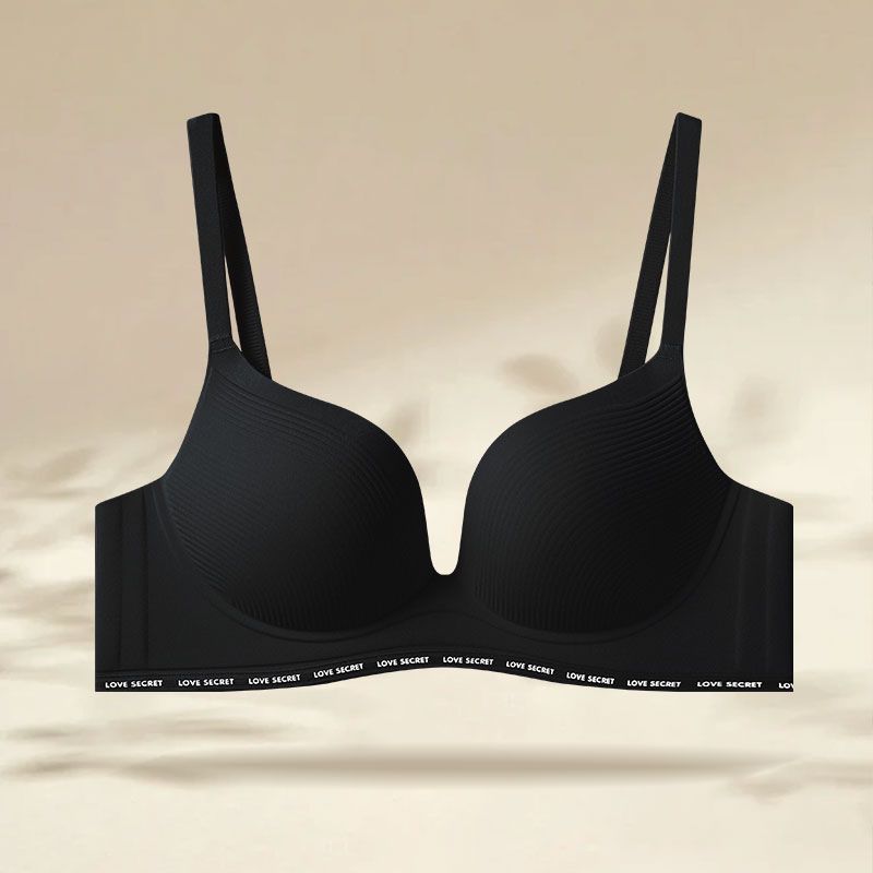 一片式無痕簡約聚攏無鋼圈舒適防下垂提拉文胸