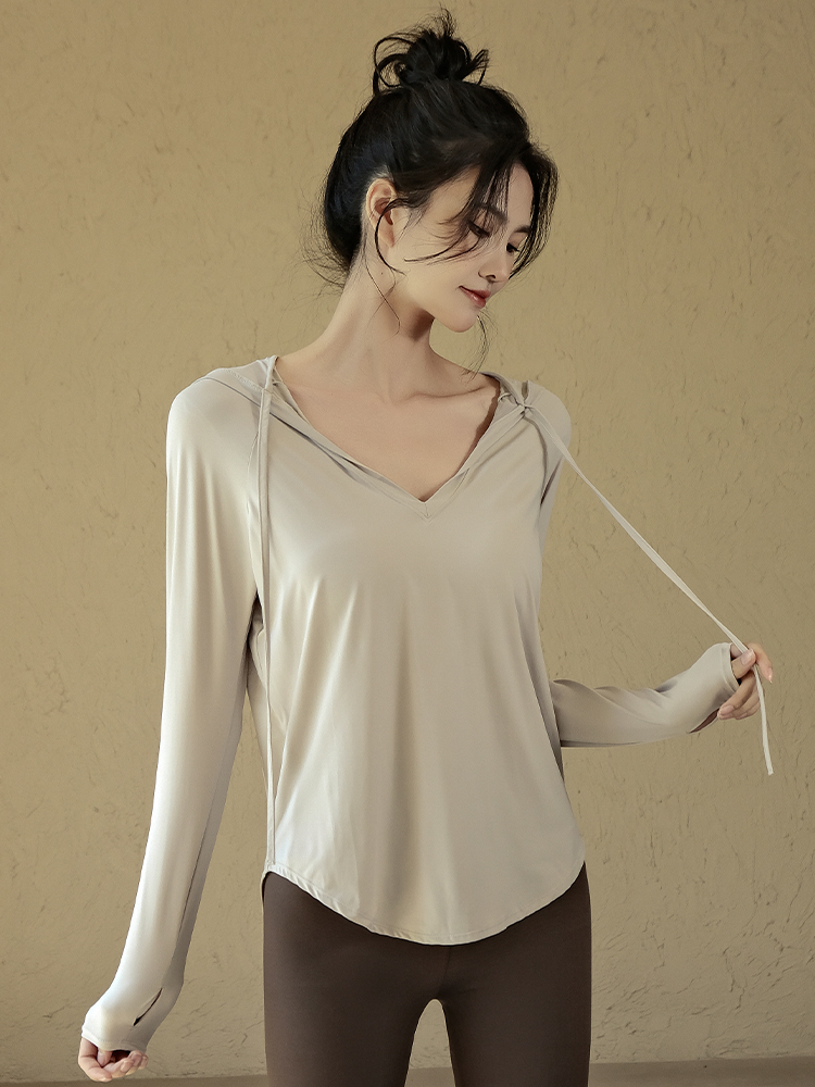 寛鬆防曬顯痩瑜伽長袖