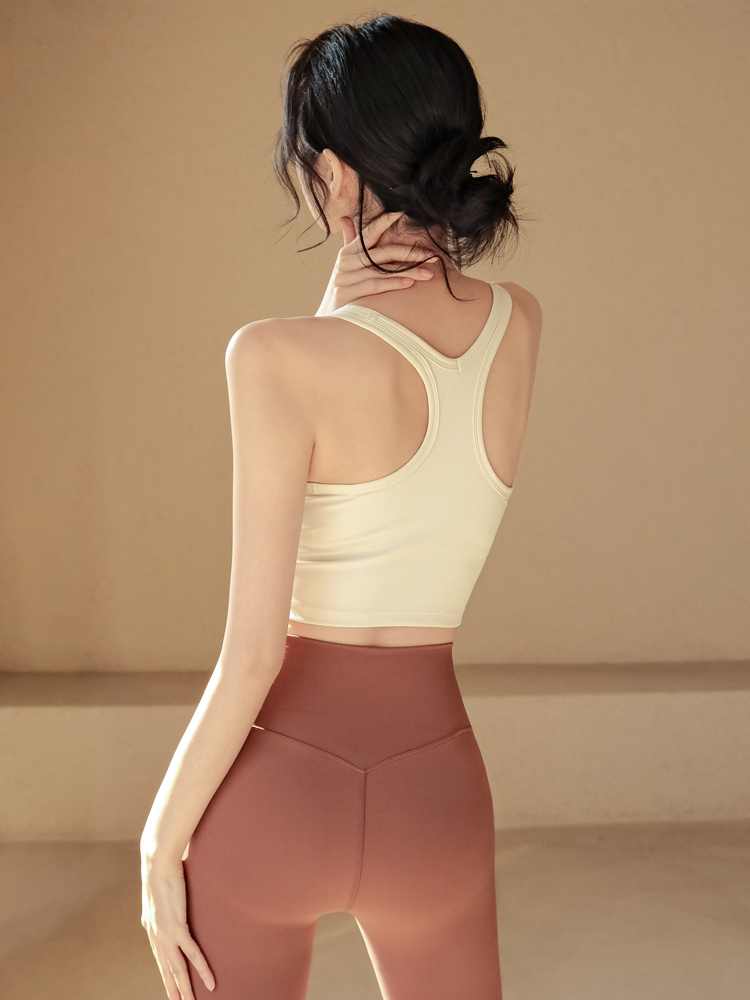 速乾帶胸墊美背運動背心