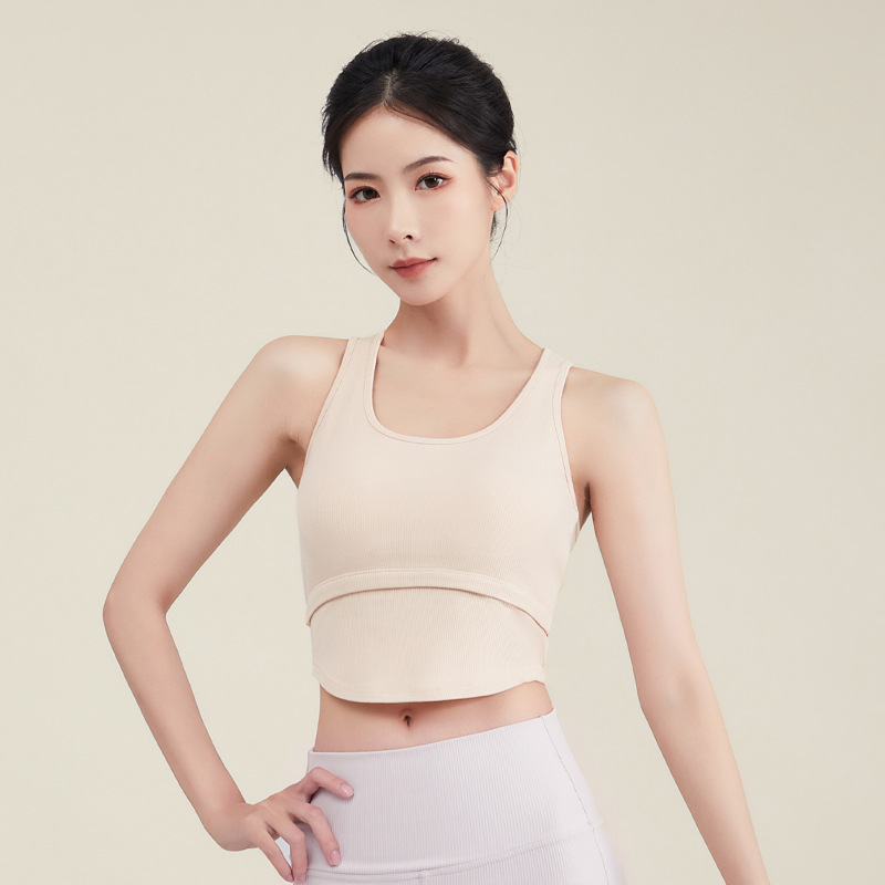 高強度帶胸墊瑜伽背心