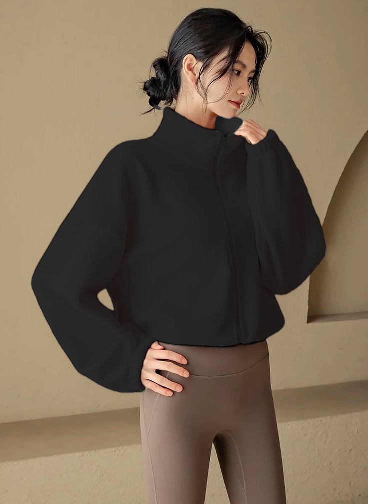 宽松保暖立领外套