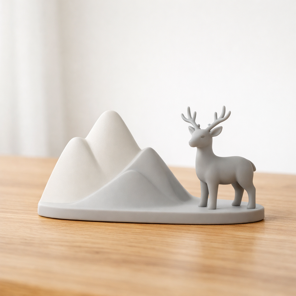 极简树脂桌面摆件｜耐用材质・桌面装饰