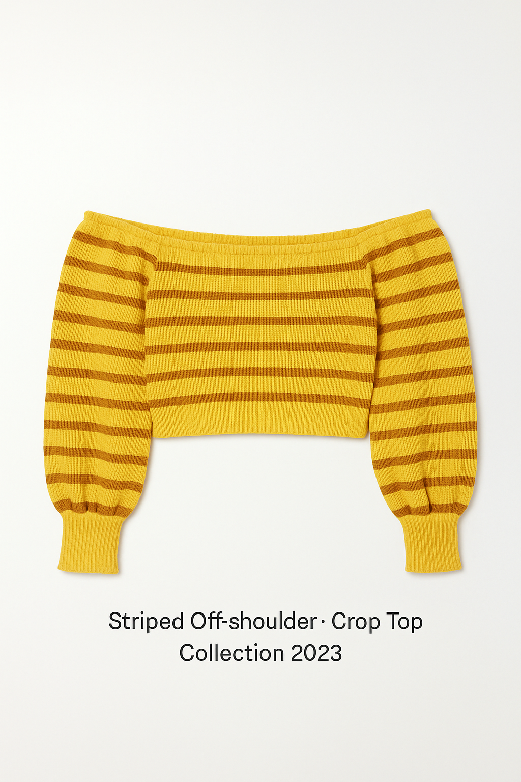 [A002] Striped Off-shoulder - Crop Top Collection 2023