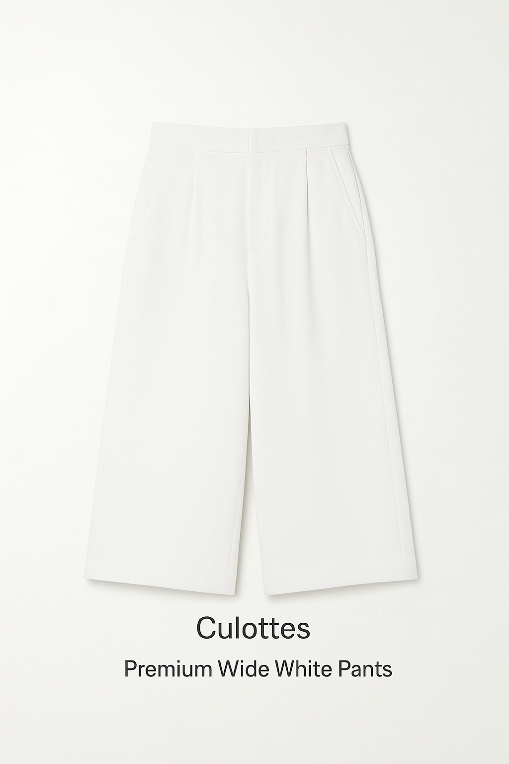 [C002] Culottes Premium Wide White Pants
