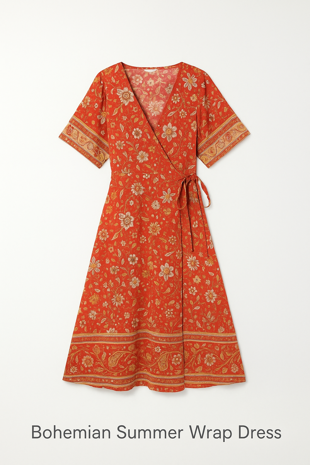 [D001] Bohemian Summer Wrap Dress