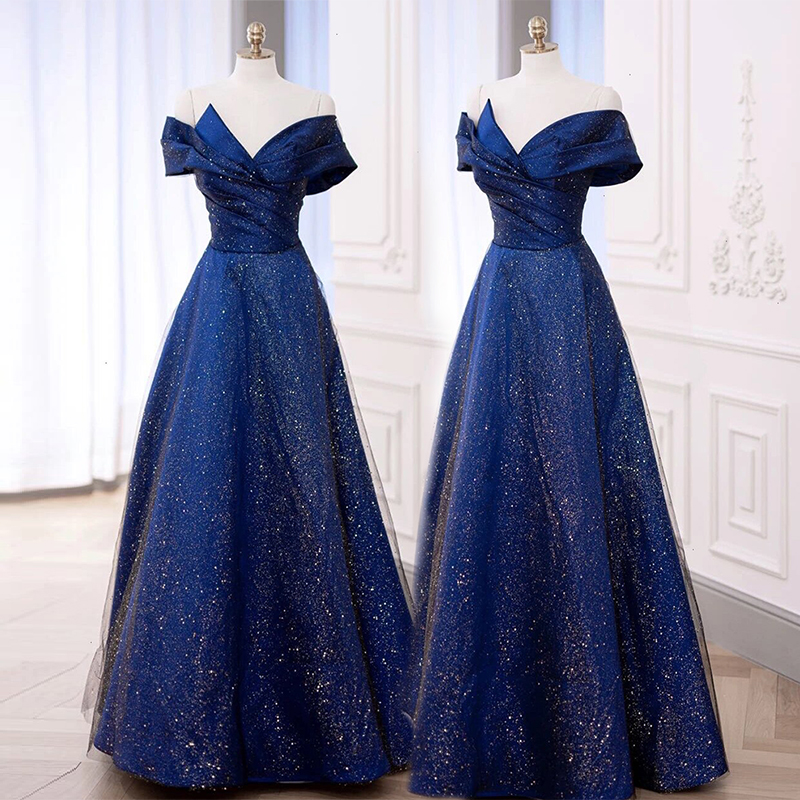 Off shoulder ball gown