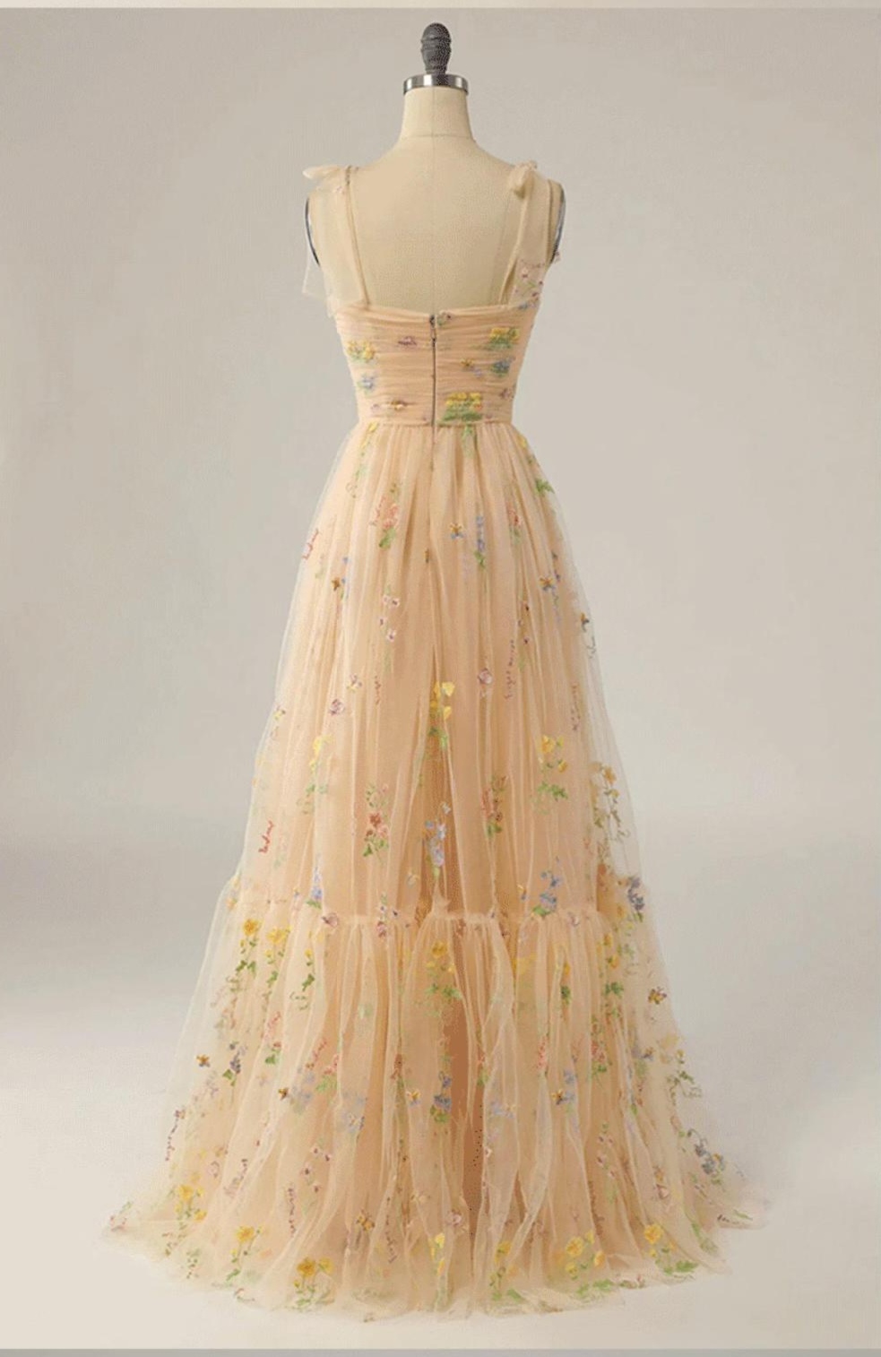 Sleeveless Floral Garden Long Dress (Made To Order)