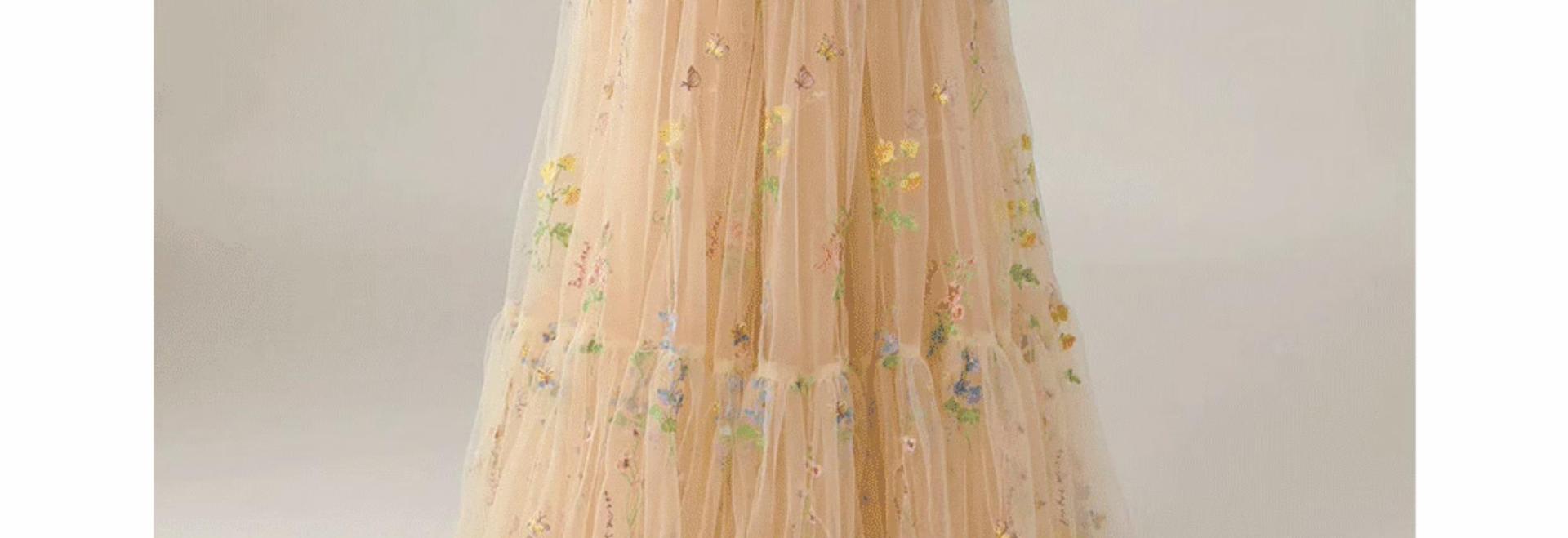 Sleeveless Floral Garden Long Dress (Made To Order)