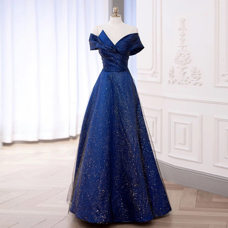 Off shoulder ball gown