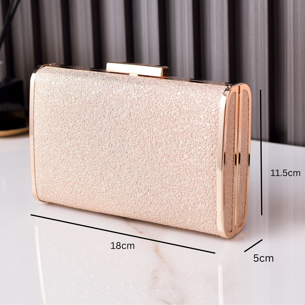 Soft Glitter Clutch (Gold)