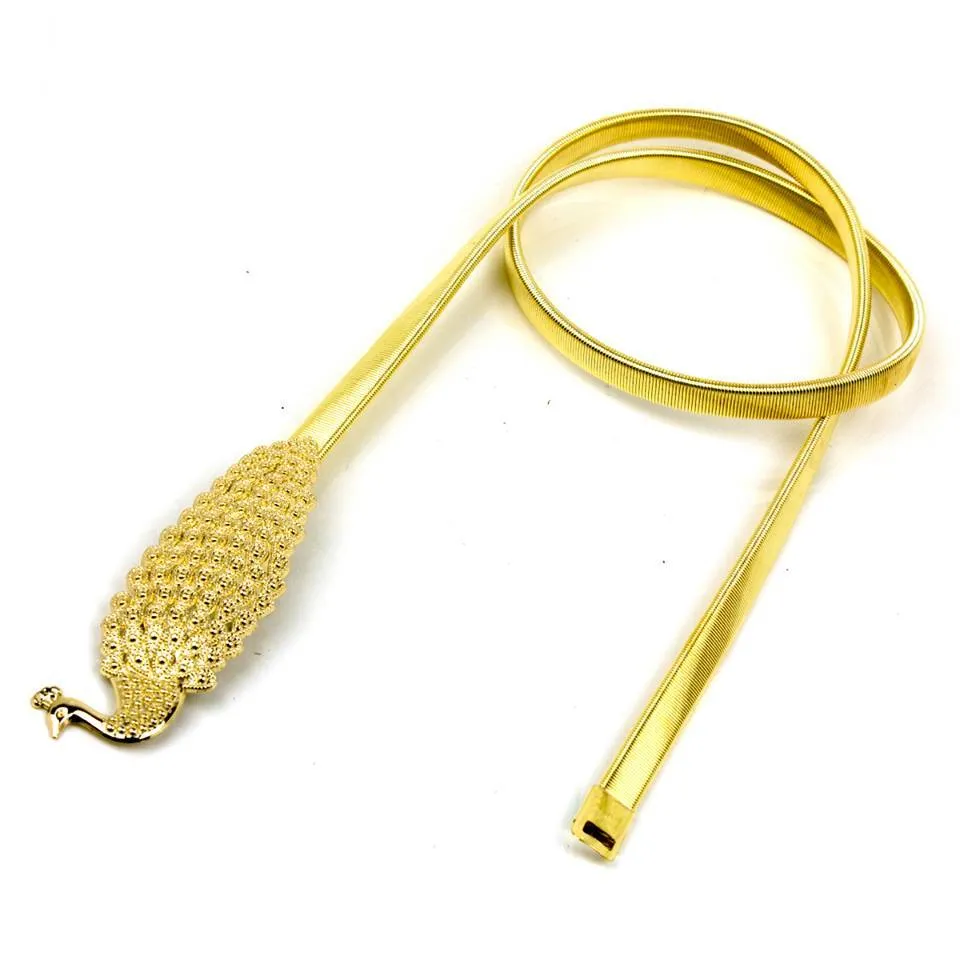 Women Stretchable Spring Peacock Belt